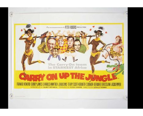 Carry On Up The Jungle (1970) Quad Poster, UK Quad poster for this classic Carry On film starring Frankie Howerd, Sid James e