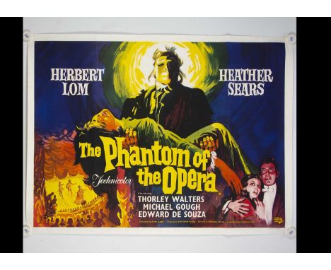 The Phantom Of The Opera (1962) Quad Poster, UK Quad poster for this Hammer Horror Classic starring Herbert Lom and Heather S