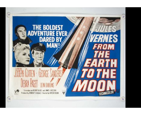 From The Earth To The Moon (1958) Quad Poster, UK Quad poster for this Jules Verne Classic - rolled with light fold marks and
