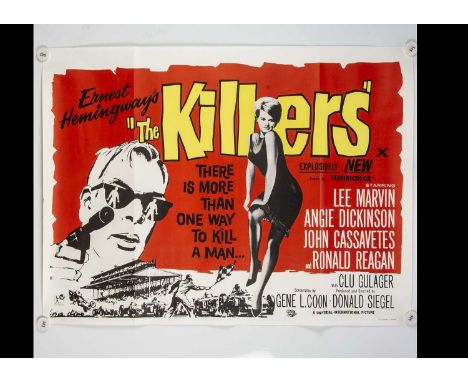 The Killers (1964) Quad Poster, UK Quad poster for this Ernest Hemingway Adaptation starring Lee Marvin and Angie Dickinson -