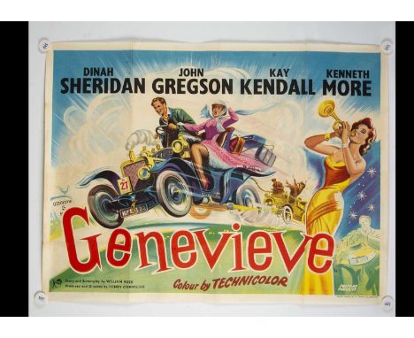 Genevieve (1957) Quad Poster, scarce UK Quad poster for this Fifties comedy starring Kenneth More and Dinah Sheridan - wonder