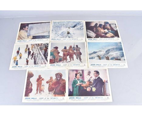 Scott of the Antarctic Lobby Cards / Front of House Stills, full set of eight UK Lobby Cards / FOH Stills for Scott of the An