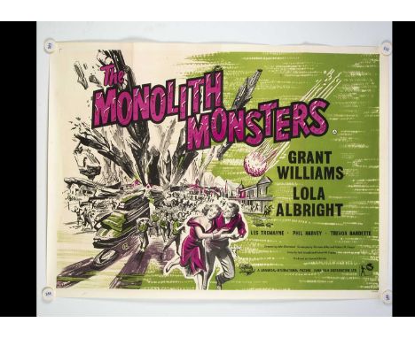 Monolith Monsters (1957) Quad Poster, UK Quad poster for this little known Fifties Science Fiction movie - rolled with light 