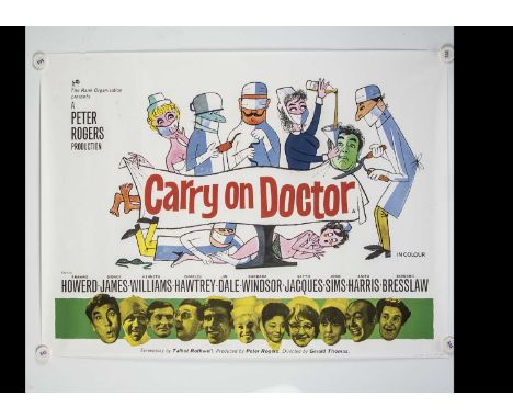 Carry On Doctor (1967) Quad Poster, UK Quad poster for this classic Carry On film starring Kenneth Williams, Barbara Windsor,
