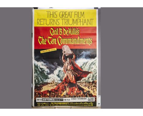 The Ten Commandments Bus Stop Poster, Large Billboard style 'Triumphant Return' poster for the Sixties Re-release of this Bib