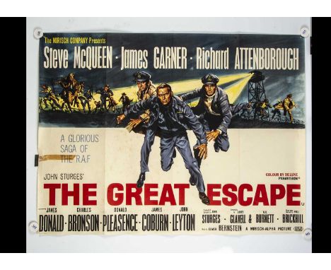 The Great Escape (1963) Quad Poster, First release UK Quad poster for this Iconic Escape movie starring many of the greats fr