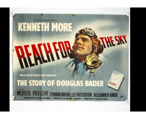 Reach For The Sky (1956) Quad Poster, UK Quad poster for this classic Douglas Bader Biopic starring Kenneth More - rolled wit