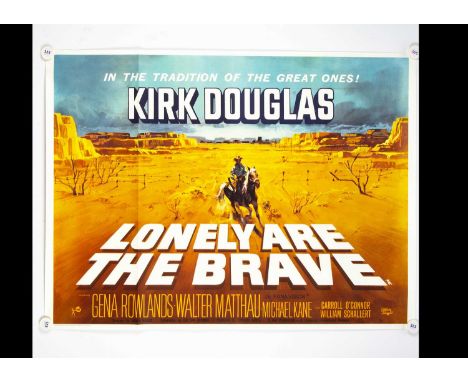 Lonely Are The Brave (1962) Quad Poster, UK Quad poster for this Western starring Kirk Douglas - rolled with light fold marks
