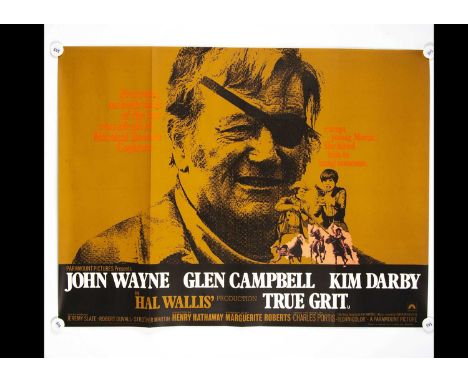 True Grit (1969) UK Quad poster, UK Quad Poster for the classic John Wayne western - rolled with light fold marks and in Exce