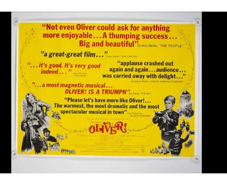 Oliver (1968) Quad Poster, UK Quad poster for this classic Film Musical starring Ron Moody - scarce 'Review' version - rolled