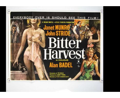 Bitter Harvest (1963) Quad Poster, UK Quad poster for this gritty British drama, poster illustration by Renato Fratini - roll