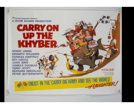 Carry On Up The Khyber (1968) Quad Poster, UK Quad poster for this classic Carry On film starring Kenneth Williams, Sid James