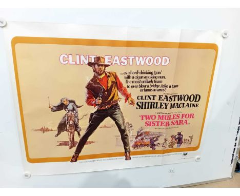 Two Mules For Sister Sarah (1970) Quad Posters, seven copies of the UK Quad poster for this Clint Eastwood film with Bysouth 
