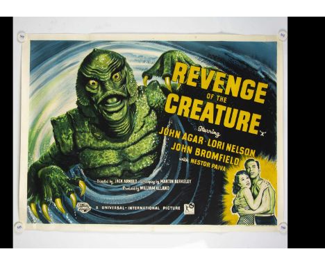 Revenge of the Creature (1955) Quad Poster, very hard to find UK Quad for this Classic of its genre - Starring John Agar and 