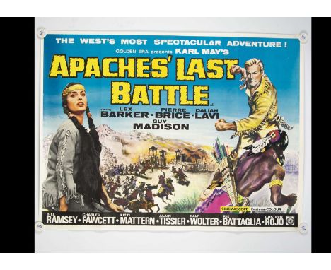 Apache's Last Battle (1964) Quad Poster, UK Quad poster for this Western starring Daliah Levi and Lex Barker - rolled with li