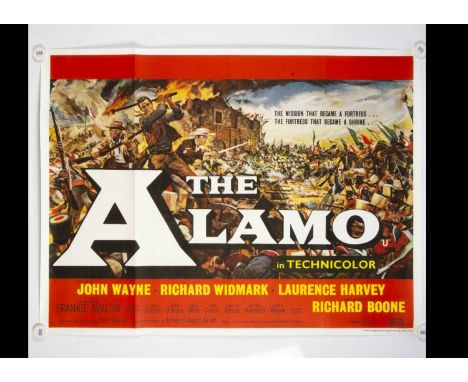 The Alamo (1960) Quad Poster, UK Quad poster for this Classic Western starring John Wayne - rolled with light fold marks and 