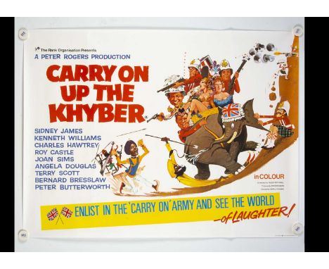 Carry On Up The Khyber (1968) Quad Poster, UK Quad poster for this classic Carry On film starring Kenneth Williams, Sid James