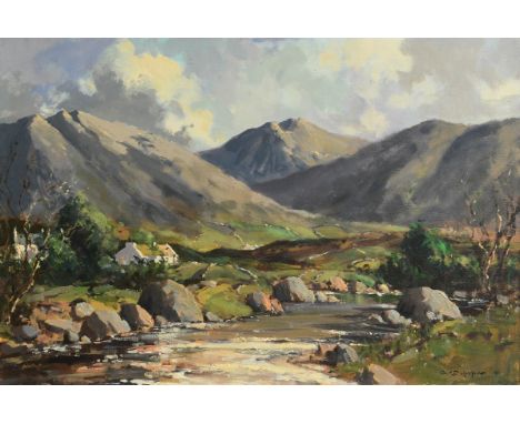 George K. Gillespie RUA (1924-1996) Shimna River, Mourne Mountains oil on canvas signed lower right 51 x 76½cm (20.08 x 30.12
