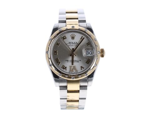 Rolex Oyster Perpetual Datejust gold and stainless steel mid-size bracelet watch, ref. 178343, circa 2010, serial no. G375xxx