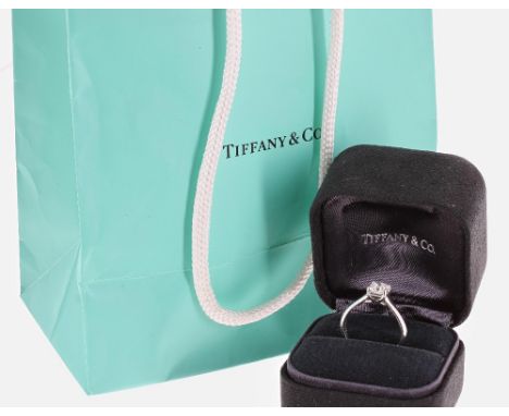 Tiffany &amp; Co. 'Lucida' Collection - fine quality platinum solitaire diamond ring, four claw set Lucida cut diamond 0.93ct