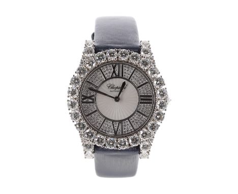 Stunning Chopard L'Heure Du Diamant 18ct white gold diamond set automatic lady's wristwatch, ref. 4598, serial no. 6415xx, ro