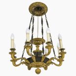 Deckenkrone, achtflammig - Frankreich, um 1830