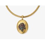 Medaillon mit Kette - England, Ende 19. Jh. Medaillon wohl Russland W&E MIMPRISS
