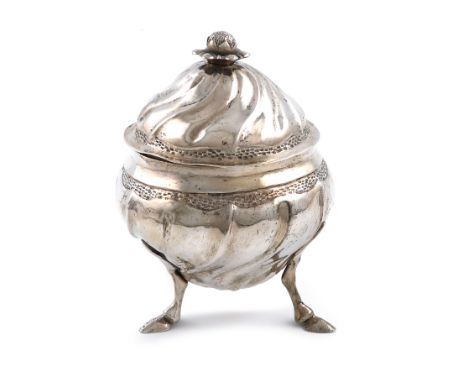A late 18th century Maltese silver sugar vase and cover, Emanuel De Rohan period, 1775-1797, maker's mark partially worn, lob