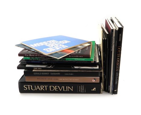 A mixed lot of silver reference books on modern silver, including: Edited by Devlin C., and Simkin, K., Stuart Devlin, Design