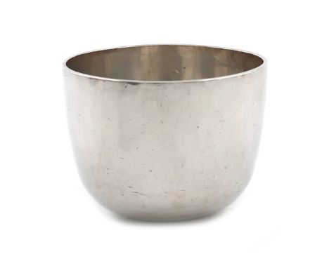 A Charles II silver tumbler cup, probably by Roger Grange, London 1682, circular form, the underside scratch initialled 'TS' 