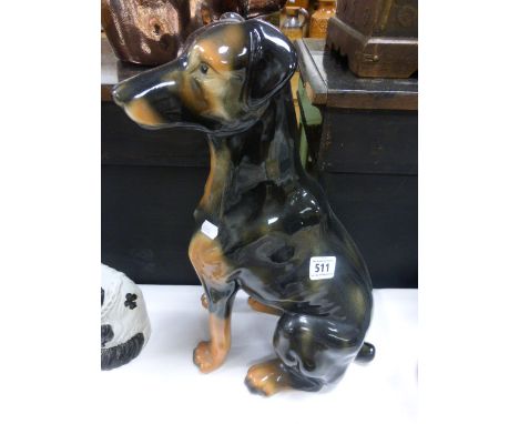 Large Ceramic Model of a Doberman Dog