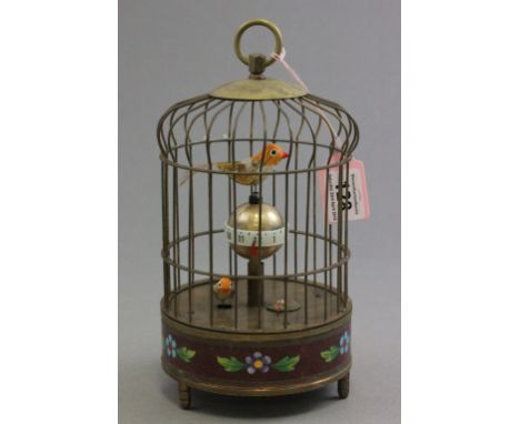Brass Cased Automaton Style Bird Clock