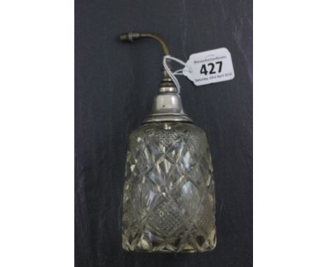 Early 20th century Cut Glass Atomiser with Sterling Silver top