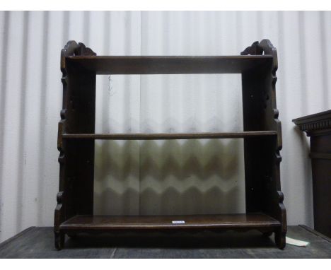 Edwardian Mahogany Open Hanging Shelf