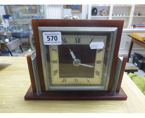 Art Deco Bakelite and Chrome Mantle Clock