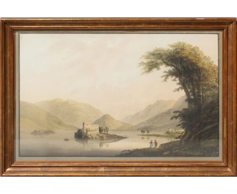 Bleuler, Johann Heinrich (1787 Zollikon bei Zürich - Feuerthalen 1857), in der Art von "Insel Madre am Langensee", so li. u. 
