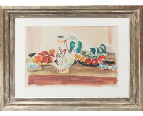 Laves, Werner (1903 Berlin 1973) "Stilleben mit provencalischem Krug", so verso auf Etikett Deutscher Künstlerbund betitelt u