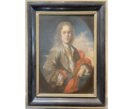 Solimena, Francesco (1657 Canale di Serino, Provinz Avellino - Barra 1747), att. Barock-Portrait eines Aristokraten vor Wolke
