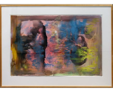 Heindorff, Michael (geb. 1949) Abstrakte Komposition. Aquarell/Papier, re. u. sign. Verso Etikett Art Consulting Kimmerich, D