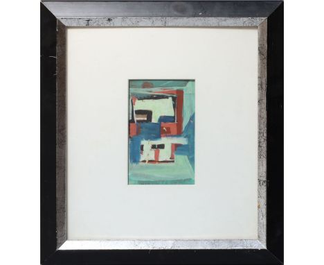 Klein, Cesar (1876 Hamburg - Pansdorf 1954) Komposition. Gouache/Papier (Farbverluste, Kanten teils montiert), verso mit oval