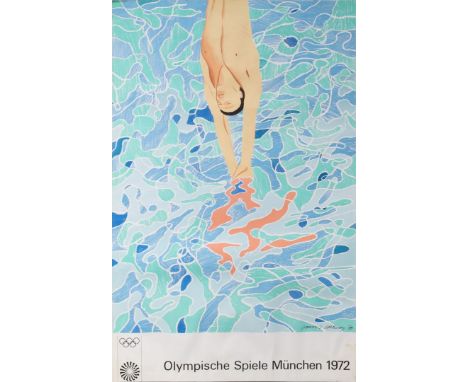 Hockney, David (geb. 1937 Bradford) Plakat für die Olympischen Spiele in München (1972). Farblithographie/Papier (Lagerungssp