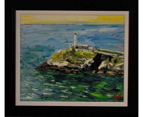 Alan Knight (Bn.1949)Light Housesigned with initials, oil on board, 50cm x 59cm 