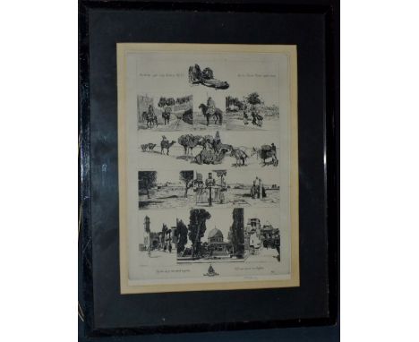 James Robert Granville Exley, by and after, With the 394 Siege Battery R.G.A in the Great War 1914 - 1919, etching, signed in