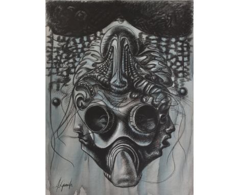 (ARR) Adrián Garrido (Spanish b. 1984)Untitled, 2014Mixed media on canvasSigned to the bottom leftAccompanied with certificat