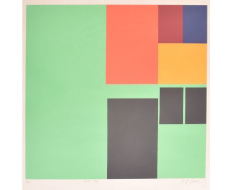 (ARR) Paul Huxley (British, b. 1938)Untitled N. 8, 1973Screenprint in colours on wove paperLimited edition number 31 of 150Pu