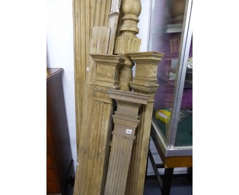 A COLLECTION OF VARIOUS CARVED ARCHITECTURAL ELEMENTS.