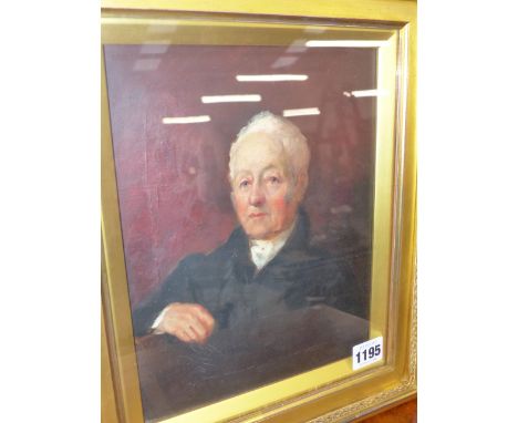 19 th.C.ENGLISH SCHOOL. A PORTRAIT OF A GENTLEMAN, OIL ON CANVAS. 25 x 20cms.
