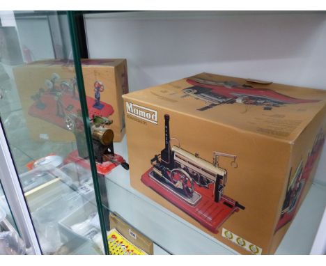 A MAMOD BOXED STEAM PLANT TOGETHER WITH A BOXED STEAM TOOLS SET AND A FURTHER SMALLER ENGINE.