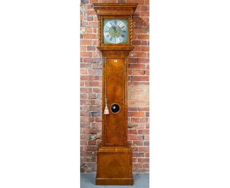 Andrew Dunlop, London, a scarce 18th-century Month-going walnut long-cased clock, the square brass dial with a silvered chapt