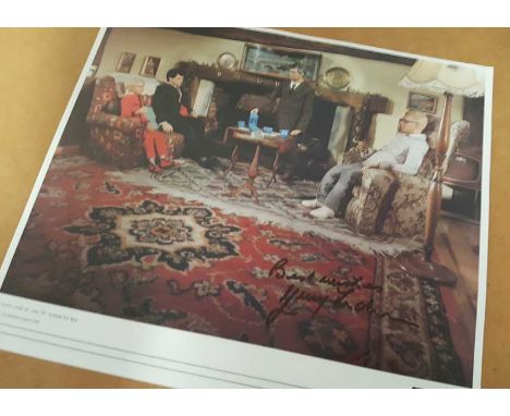 Gerry Anderson signed large colour photo. Superb 12x11 colour photo of from Joe 90. Produced by Engale Marketing which publis